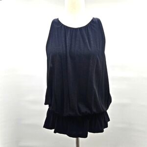 Gap Sleeveless Shirred Bubble Halter Neck True Black Size‎ Medium